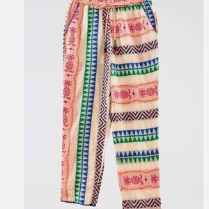 Farm Rio Multicolored Pineapple Jacquard Pants